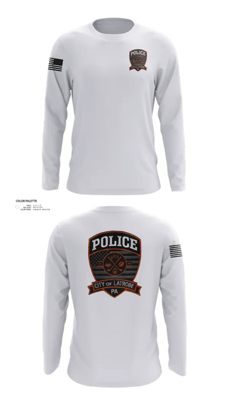 Long Sleeve Performance Shirt, City of Latrobe, Police, Teamtime, Team time, sublimation, custom sports apparel, team uniforms, spirit wear, spiritwear, sports uniforms, custom shirts, team store, custom team store, fundraiser sports, apparel fundraiser