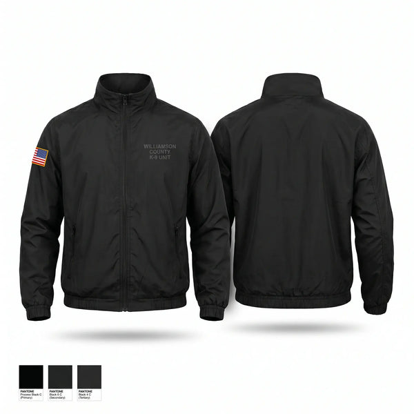Windbreaker, Williamson County K-9 Unit, Police, Teamtime, Team time, sublimation, custom sports apparel, team uniforms, spirit wear, spiritwear, sports uniforms, custom shirts, team store, custom team store, fundraiser sports, apparel fundraiser