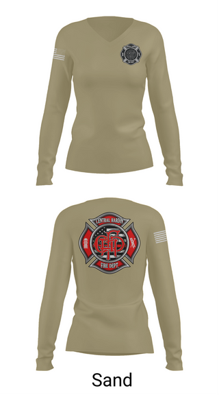 Womens Long Sleeve Vneck Shirt, Central, , Teamtime, Team time, sublimation, custom sports apparel, team uniforms, spirit wear, spiritwear, sports uniforms, custom shirts, team store, custom team store, fundraiser sports, apparel fundraiser