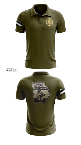 Short Sleeve Performance Polo, Thomas county sheriff's office, Police, Teamtime, Team time, sublimation, custom sports apparel, team uniforms, spirit wear, spiritwear, sports uniforms, custom shirts, team store, custom team store, fundraiser sports, apparel fundraiser