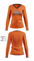 Foxes Fastpitch Women's Long Sleeve V-neck Shirt - 3