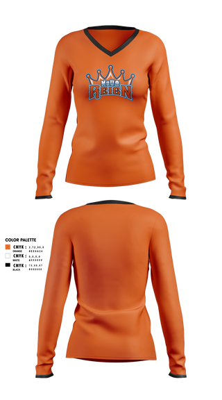 Womens Long Sleeve Vneck Shirt, Foxes Fastpitch, Softball, Teamtime, Team time, sublimation, custom sports apparel, team uniforms, spirit wear, spiritwear, sports uniforms, custom shirts, team store, custom team store, fundraiser sports, apparel fundraiser