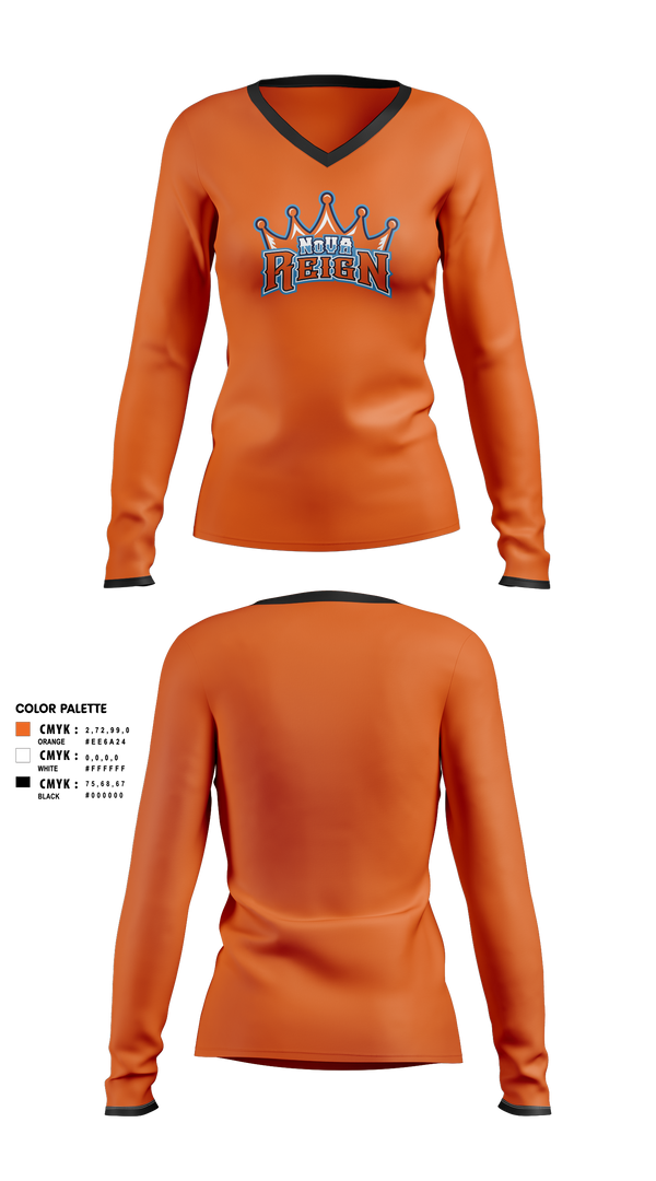 Womens Long Sleeve Vneck Shirt, Foxes Fastpitch, Softball, Teamtime, Team time, sublimation, custom sports apparel, team uniforms, spirit wear, spiritwear, sports uniforms, custom shirts, team store, custom team store, fundraiser sports, apparel fundraiser