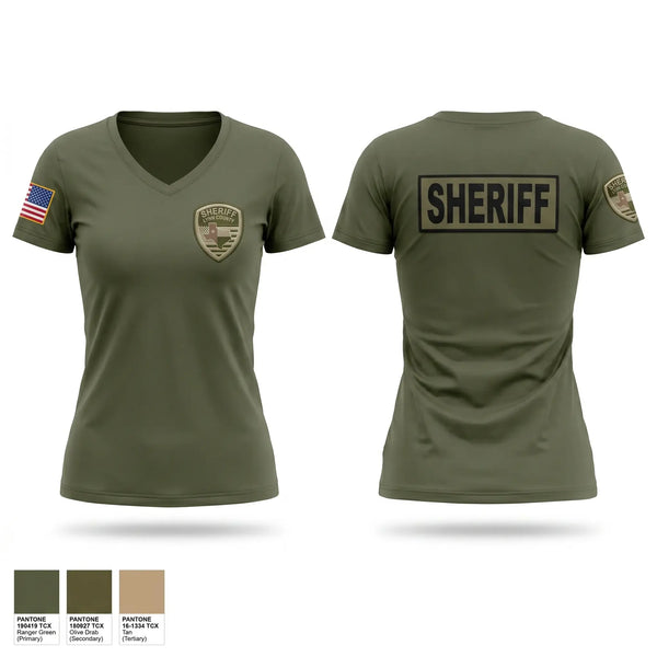 Womens Short Sleeve Vneck Shirt, Lynn County Sheriff’s Office, Police, Teamtime, Team time, sublimation, custom sports apparel, team uniforms, spirit wear, spiritwear, sports uniforms, custom shirts, team store, custom team store, fundraiser sports, apparel fundraiser