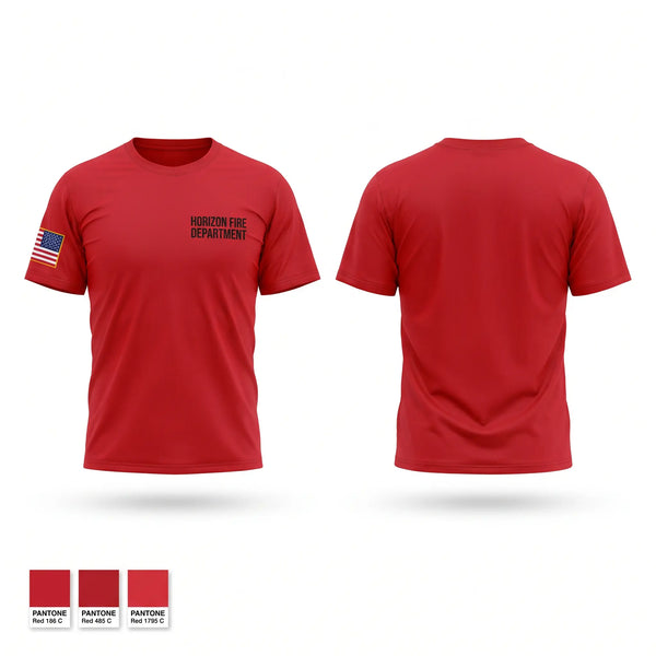 Old School Cotton Feel Shirt, Horizon fire department, Fire Department, Teamtime, Team time, sublimation, custom sports apparel, team uniforms, spirit wear, spiritwear, sports uniforms, custom shirts, team store, custom team store, fundraiser sports, apparel fundraiser