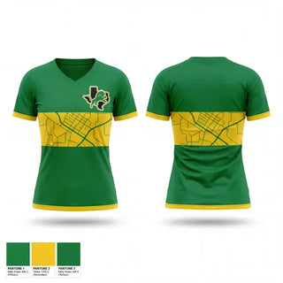 Womens Short Sleeve Vneck Shirt, Dublin Lions Track & Field, Track & Field, Teamtime, Team time, sublimation, custom sports apparel, team uniforms, spirit wear, spiritwear, sports uniforms, custom shirts, team store, custom team store, fundraiser sports, apparel fundraiser