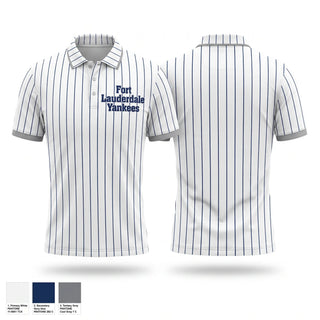 Short Sleeve Performance Polo, Fort Lauderdale Yankees, Baseball, Teamtime, Team time, sublimation, custom sports apparel, team uniforms, spirit wear, spiritwear, sports uniforms, custom shirts, team store, custom team store, fundraiser sports, apparel fundraiser