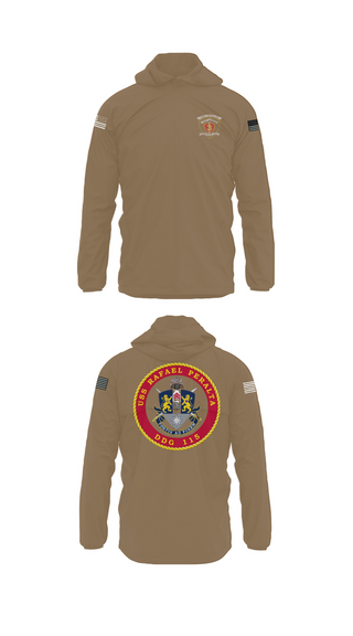 Windbreaker, USS Rafael Peralta DDG 115, Navy, Teamtime, Team time, sublimation, custom sports apparel, team uniforms, spirit wear, spiritwear, sports uniforms, custom shirts, team store, custom team store, fundraiser sports, apparel fundraiser