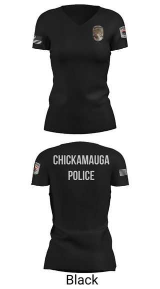 Womens Short Sleeve Vneck Shirt, Chickamauga Police, , Teamtime, Team time, sublimation, custom sports apparel, team uniforms, spirit wear, spiritwear, sports uniforms, custom shirts, team store, custom team store, fundraiser sports, apparel fundraiser