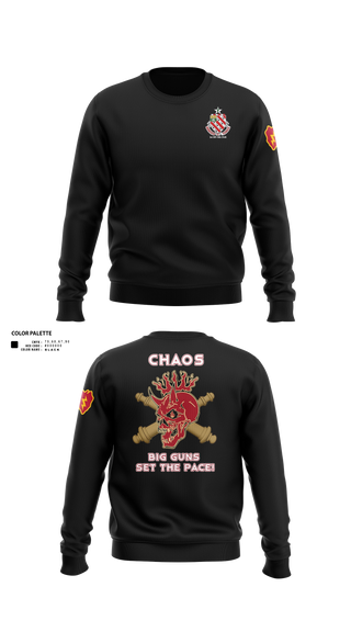 Crew Neck Sweatshirt, C/1-8 FA, Army, Teamtime, Team time, sublimation, custom sports apparel, team uniforms, spirit wear, spiritwear, sports uniforms, custom shirts, team store, custom team store, fundraiser sports, apparel fundraiser