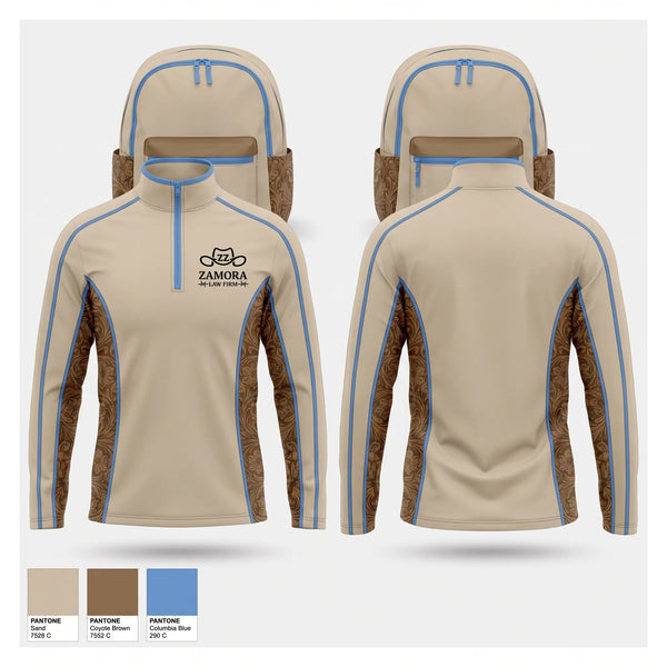 Quarter Zip Jacket, Zamora Law Firm, , Teamtime, Team time, sublimation, custom sports apparel, team uniforms, spirit wear, spiritwear, sports uniforms, custom shirts, team store, custom team store, fundraiser sports, apparel fundraiser