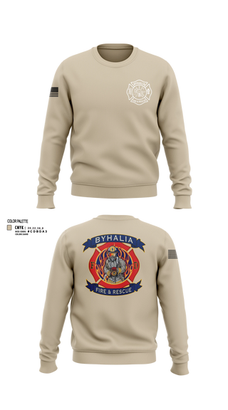 Crew Neck Sweatshirt, Byhalia Fire and Rescue, Fire Department, Teamtime, Team time, sublimation, custom sports apparel, team uniforms, spirit wear, spiritwear, sports uniforms, custom shirts, team store, custom team store, fundraiser sports, apparel fundraiser
