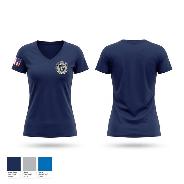 Womens Short Sleeve Vneck Shirt, Endicott Police Department, Police, Teamtime, Team time, sublimation, custom sports apparel, team uniforms, spirit wear, spiritwear, sports uniforms, custom shirts, team store, custom team store, fundraiser sports, apparel fundraiser