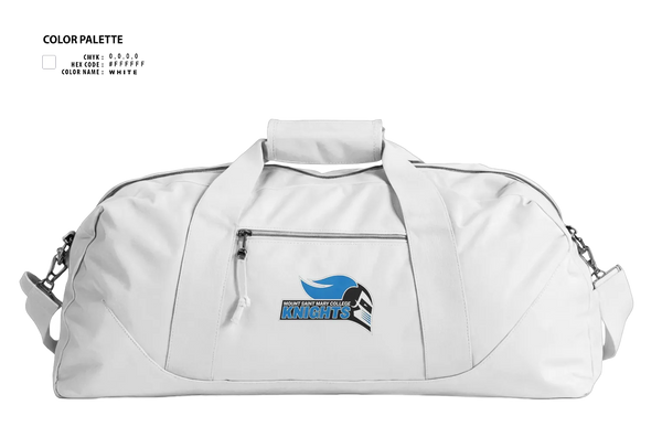 Duffle Bag, Mount Saint Mary College Swimming, Swimming, Teamtime, Team time, sublimation, custom sports apparel, team uniforms, spirit wear, spiritwear, sports uniforms, custom shirts, team store, custom team store, fundraiser sports, apparel fundraiser
