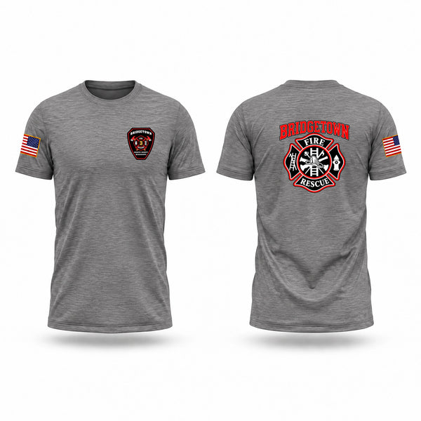 Old School Cotton Feel Shirt, Bridgetown Volunteer Fire Department, Fire Department, Teamtime, Team time, sublimation, custom sports apparel, team uniforms, spirit wear, spiritwear, sports uniforms, custom shirts, team store, custom team store, fundraiser sports, apparel fundraiser