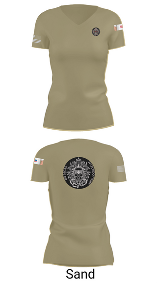 Womens Short Sleeve Vneck Shirt, , Army, Teamtime, Team time, sublimation, custom sports apparel, team uniforms, spirit wear, spiritwear, sports uniforms, custom shirts, team store, custom team store, fundraiser sports, apparel fundraiser