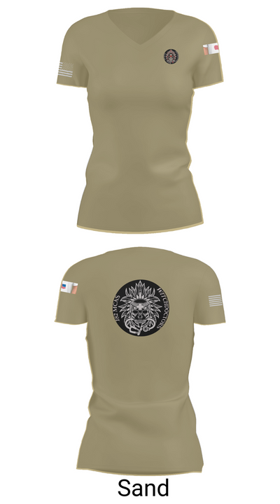 182nd MCAS 47053767 Women's Short Sleeve V-neck Shirt - 88