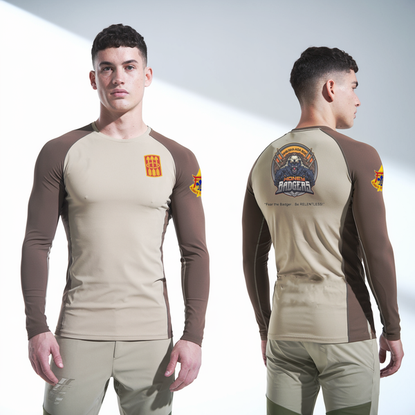 Long Sleeve Performance Shirt, Honey Badgers / 30X, Army, Teamtime, Team time, sublimation, custom sports apparel, team uniforms, spirit wear, spiritwear, sports uniforms, custom shirts, team store, custom team store, fundraiser sports, apparel fundraiser