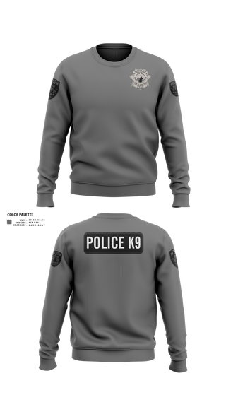 Crew Neck Sweatshirt, K9, Police, Teamtime, Team time, sublimation, custom sports apparel, team uniforms, spirit wear, spiritwear, sports uniforms, custom shirts, team store, custom team store, fundraiser sports, apparel fundraiser