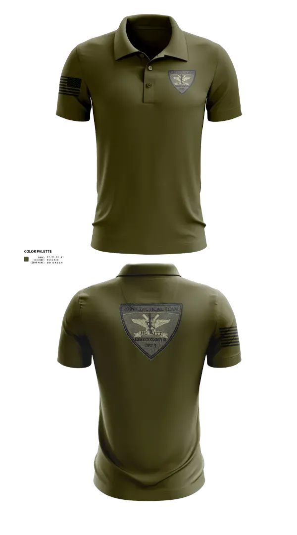Short Sleeve Performance Polo, Hancock County Joint Tactical Team, Police, Teamtime, Team time, sublimation, custom sports apparel, team uniforms, spirit wear, spiritwear, sports uniforms, custom shirts, team store, custom team store, fundraiser sports, apparel fundraiser