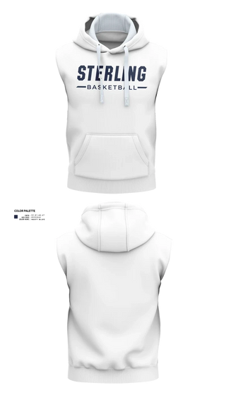 Sleeveless Hoodie, Sterling Boys Basketball, Men's Basketball, Teamtime, Team time, sublimation, custom sports apparel, team uniforms, spirit wear, spiritwear, sports uniforms, custom shirts, team store, custom team store, fundraiser sports, apparel fundraiser