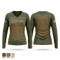 Dirtbag Division Women's Long Sleeve V-neck Shirt - 1