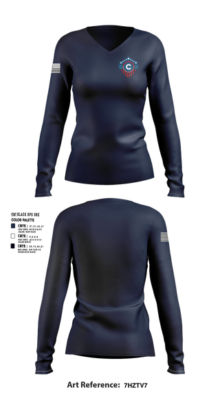 Womens Long Sleeve Vneck Shirt, CenTex Safety Solutions, LLC, Police, Teamtime, Team time, sublimation, custom sports apparel, team uniforms, spirit wear, spiritwear, sports uniforms, custom shirts, team store, custom team store, fundraiser sports, apparel fundraiser