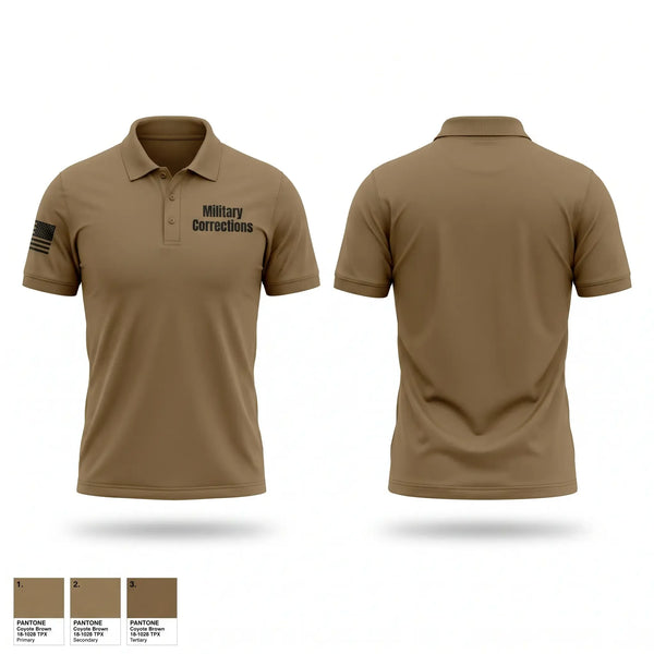 Short Sleeve Performance Polo, Military Corrections, Army, Teamtime, Team time, sublimation, custom sports apparel, team uniforms, spirit wear, spiritwear, sports uniforms, custom shirts, team store, custom team store, fundraiser sports, apparel fundraiser