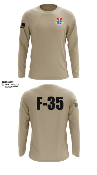 Long Sleeve Performance Shirt, 85FG, Air Force, Teamtime, Team time, sublimation, custom sports apparel, team uniforms, spirit wear, spiritwear, sports uniforms, custom shirts, team store, custom team store, fundraiser sports, apparel fundraiser