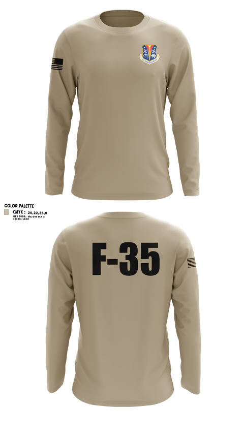 Long Sleeve Performance Shirt, 85FG, Air Force, Teamtime, Team time, sublimation, custom sports apparel, team uniforms, spirit wear, spiritwear, sports uniforms, custom shirts, team store, custom team store, fundraiser sports, apparel fundraiser