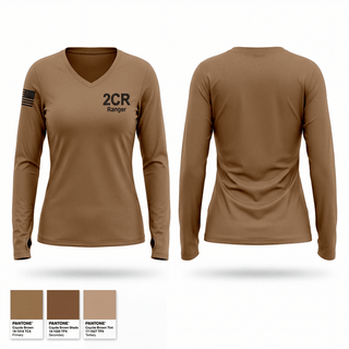 Womens Long Sleeve Vneck Shirt, 2CR, Army, Teamtime, Team time, sublimation, custom sports apparel, team uniforms, spirit wear, spiritwear, sports uniforms, custom shirts, team store, custom team store, fundraiser sports, apparel fundraiser