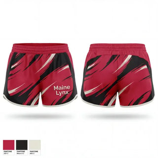 Womens Shorts, Maine Lynx, Baseball, Teamtime, Team time, sublimation, custom sports apparel, team uniforms, spirit wear, spiritwear, sports uniforms, custom shirts, team store, custom team store, fundraiser sports, apparel fundraiser