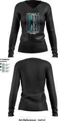 Massaponax Field Hockey 71618187 Women's Long Sleeve V-neck Shirt - 2