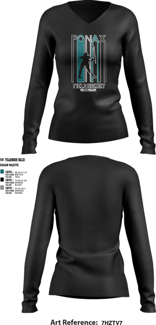 Womens Long Sleeve Vneck Shirt, Massaponax Field Hockey, Field Hockey, Teamtime, Team time, sublimation, custom sports apparel, team uniforms, spirit wear, spiritwear, sports uniforms, custom shirts, team store, custom team store, fundraiser sports, apparel fundraiser