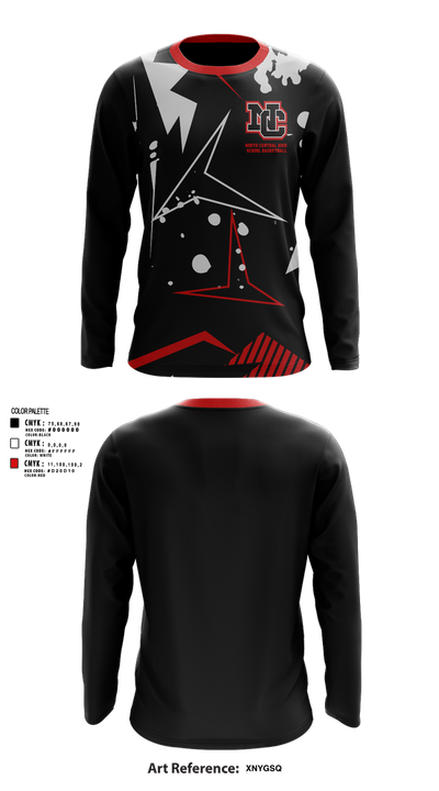 North Central High School Basketball 21747682 Long Sleeve Performance Shirt 41