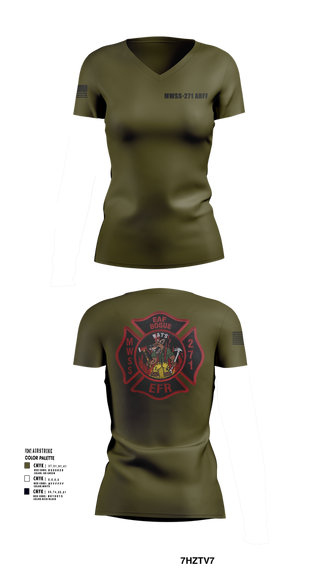 Womens Short Sleeve Vneck Shirt, MWSS-271 ARFF, , Teamtime, Team time, sublimation, custom sports apparel, team uniforms, spirit wear, spiritwear, sports uniforms, custom shirts, team store, custom team store, fundraiser sports, apparel fundraiser