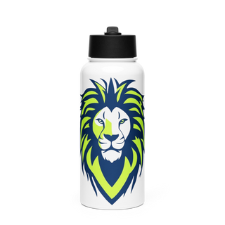 Lions Stainless Steel Water Bottle with a Straw Lid