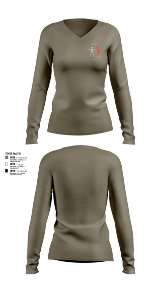 Womens Long Sleeve Vneck Shirt, SOTU004, Air Force, Teamtime, Team time, sublimation, custom sports apparel, team uniforms, spirit wear, spiritwear, sports uniforms, custom shirts, team store, custom team store, fundraiser sports, apparel fundraiser