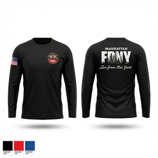 Long Sleeve Performance Shirt, Manhattan Fire Dispatch, Fire Department, Teamtime, Team time, sublimation, custom sports apparel, team uniforms, spirit wear, spiritwear, sports uniforms, custom shirts, team store, custom team store, fundraiser sports, apparel fundraiser
