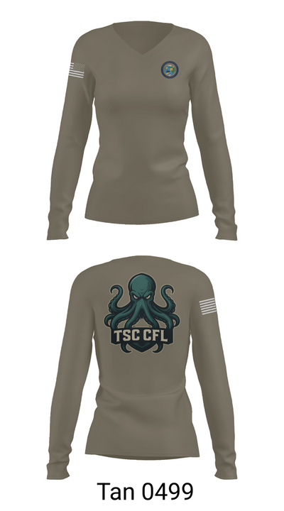 Tsc cfl 79099869 Women's Long Sleeve V-neck Shirt - 73