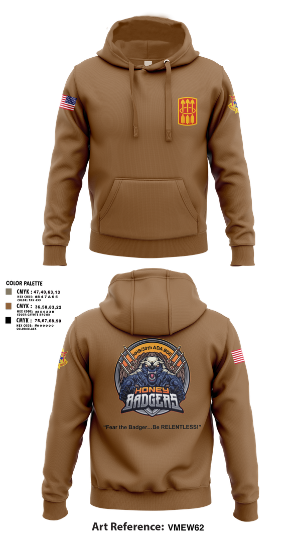 Hoodie, Honey Badgers / 30X, Army, Teamtime, Team time, sublimation, custom sports apparel, team uniforms, spirit wear, spiritwear, sports uniforms, custom shirts, team store, custom team store, fundraiser sports, apparel fundraiser