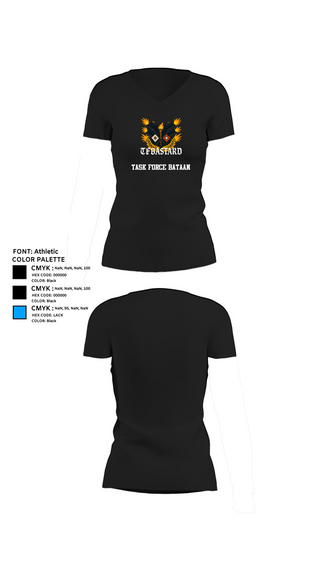 Womens Short Sleeve Vneck Shirt, Task Force Bataan, , Teamtime, Team time, sublimation, custom sports apparel, team uniforms, spirit wear, spiritwear, sports uniforms, custom shirts, team store, custom team store, fundraiser sports, apparel fundraiser