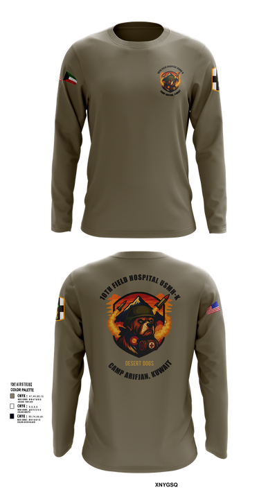 10th Field Hospital (FWD) 73609367 Long Sleeve Performance Shirt 105