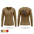 655 Women's Long Sleeve V-neck Shirt - 1
