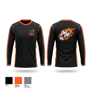 Long Sleeve Performance Shirt, Menifee Wildfire, Baseball, Teamtime, Team time, sublimation, custom sports apparel, team uniforms, spirit wear, spiritwear, sports uniforms, custom shirts, team store, custom team store, fundraiser sports, apparel fundraiser