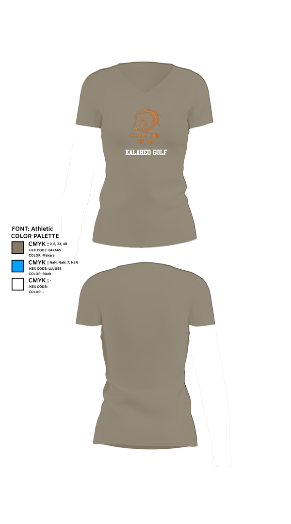 Womens Short Sleeve Vneck Shirt, Kalaheo Golf, Golf, Teamtime, Team time, sublimation, custom sports apparel, team uniforms, spirit wear, spiritwear, sports uniforms, custom shirts, team store, custom team store, fundraiser sports, apparel fundraiser