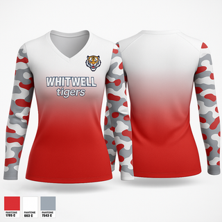 Womens Long Sleeve Vneck Shirt, team name, , Teamtime, Team time, sublimation, custom sports apparel, team uniforms, spirit wear, spiritwear, sports uniforms, custom shirts, team store, custom team store, fundraiser sports, apparel fundraiser