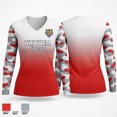 Whitwell tigers 4782737 Women's Long Sleeve V-neck Shirt - 1