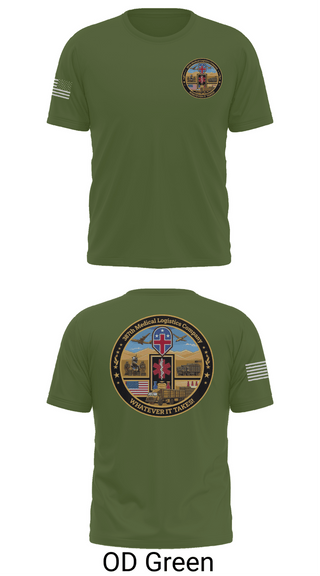 Old School Cotton Feel Shirt, 387th Medical Logistics Company, Army, Teamtime, Team time, sublimation, custom sports apparel, team uniforms, spirit wear, spiritwear, sports uniforms, custom shirts, team store, custom team store, fundraiser sports, apparel fundraiser