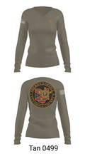 Cuyahoga County Sheriff 1759352 Women's Long Sleeve V-neck Shirt - 11